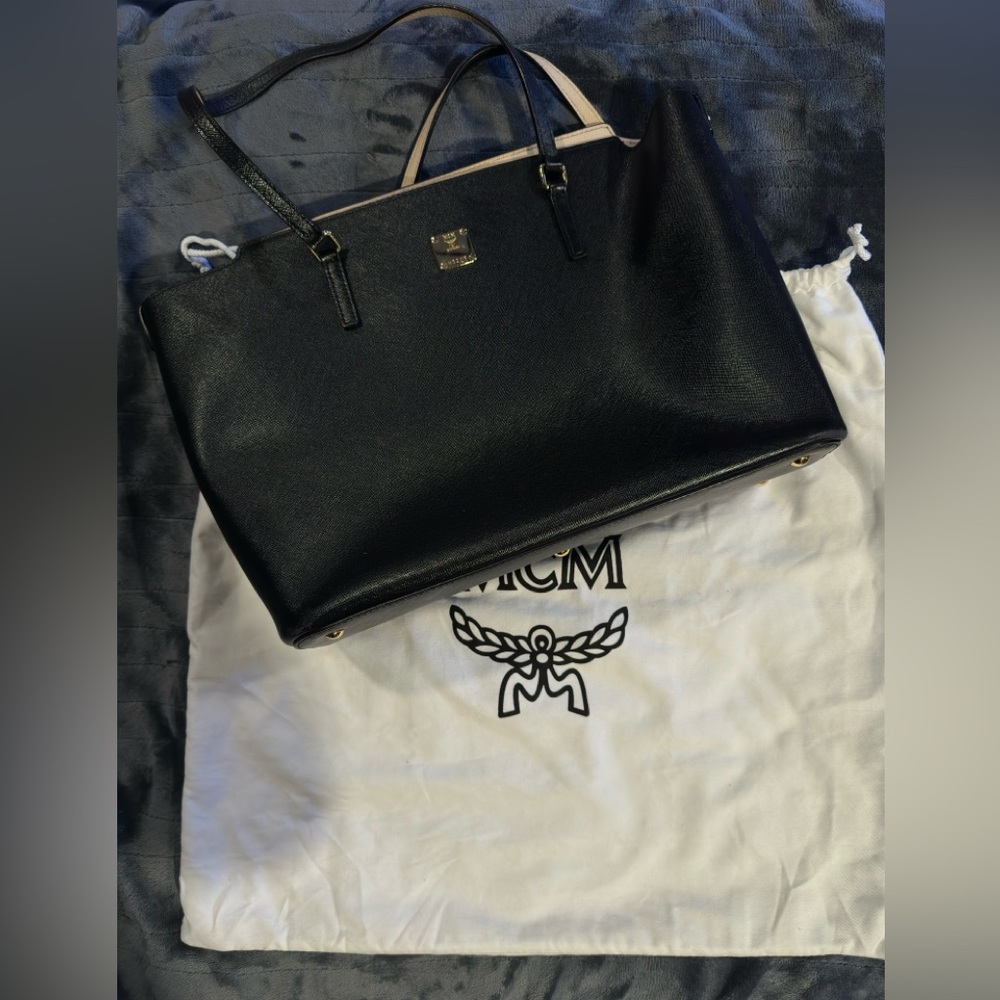MCM Coated Canvas Tote Bag